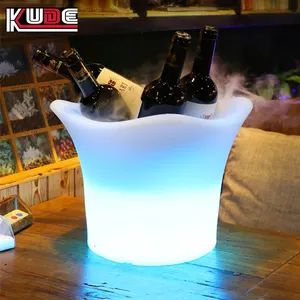 Modern ev LED parlayan LED buz kovası için KTV/gece kulübü/parti şarj edilebilir, şampanya kovası led buz ayı tepsisi