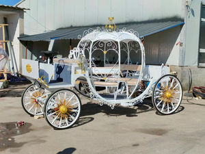 Charrette à Chevaux Romantique Cendrillon pour Princesse/Charrette à Chevaux à Contrôle par Batterie d'Occasion/Beau Charriot à Chevaux avec Auvent à Vendre - Product Image 4