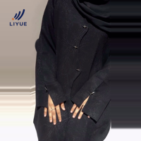 Kancing Jahit Bentuk Bintang Laut Emas dari Paduan Seng, Kancing Hias Jahit Tangan untuk Abaya Saudi, Jubah Wanita Muslim, Aksesoris Pakaian