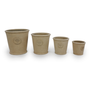 Maceta de Cerámica Estilo Americano, Ecológica, Color Gris Claro, con Relieve - Product Image 4