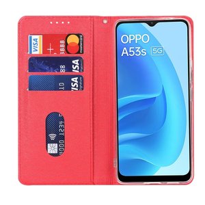 เคสหนัง PU ลายผ้าไหมหรูหราแบบพับได้ สำหรับ <span class=keywords><strong>Samsung</strong></span> Galaxy <span class=keywords><strong>A53</strong></span> 5G <span class=keywords><strong>mini</strong></span> พร้อมช่องใส่บัตร - Product Image 4