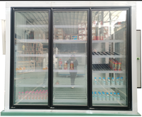 Congélateur vertical commercial pour supermarché avec porte vitrée et moteur, pour la conservation des aliments surgelés