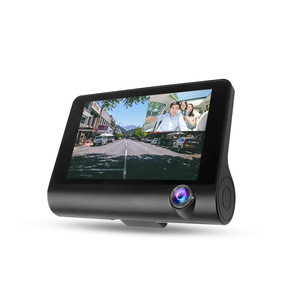 Cámara para Auto de <span class=keywords><strong>4</strong></span> Pulgadas y <span class=keywords><strong>3</strong></span> Lentes, 1080P HD, Pantalla Táctil, Visión Nocturna, Grabación en Bucle, Resistente al Agua, Función de Caja Negra para Vehículos, para la Noche - Product Image 4