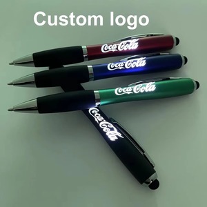 Custom LED Light Stylus Ballpoint Pen Promotional Gift With Logo Touch Screen Pen Advertising Business Giveaway Bulk - Product Image 1