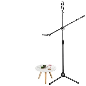 Supporto per cellulare in ferro, da tavolo, per riprese dall'alto, anti-vibrazione, con luce <span class=keywords><strong>video</strong></span> e treppiede per selfie e <span class=keywords><strong>foto</strong></span> - Product Image 4
