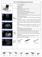 ZY-S70A Veterinärmedizinisches Schwarz-Weiß-Ultraschallscanner-System Notebook-Gerät Diagnostische 4D-Technologie CE-Zertifiziert 1 Jahr Garantie
