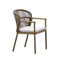 Offres Spéciales chaise d'extérieur de haute qualité en corde et chaise en acier métallique idéale pour la cour du patio du jardin