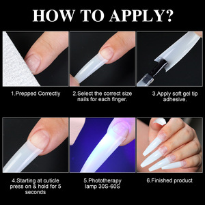 500 pz/sacchetto Punte Finte per Unghie French Tip a Mezza Copertura per Salone di Bellezza Accessori per Unghie - Product Image 3