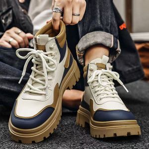 Botas de Trabajo Británicas de Moda para <span class=keywords><strong>Hombre</strong></span>, Estilo Joker, Casuales, Transpirables, Cómodas para las Cuatro Estaciones - Product Image 3