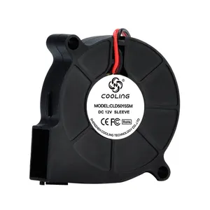 Ventilador de ventilador sin escobillas, ventilador centrífugo de 50x50x15mm de CC, 5V, 12V
