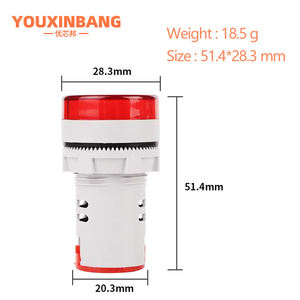 DIY Mini Voltímetro Digital Redondo AC 60-500V Volt Voltage Tester Meter Monitor Indicador LED de Potencia Lámpara Piloto Pantalla de Luz - Product Image 2