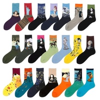 Chaussettes décontractées pour hommes, motif original, écologiques, sportives, amusantes, fantaisie, colorées, en coton, idéales pour un cadeau