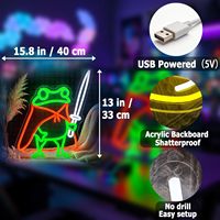 Kustomisasi Profesional Lampu Neon Katak Multiwarna LED Dekorasi Dinding Bertenaga USB untuk Rumah, Bar, Pesta