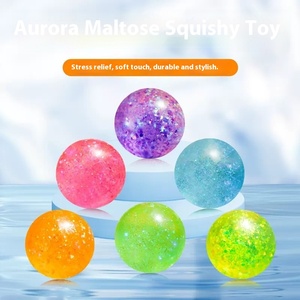 Venta al por mayor nuevos juguetes extraños Aurora maltosa pellizco música descompresión Bola de ventilación rebote lento agitar juguete HECHO DE Material EVA - Product Image 6