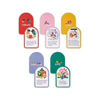 Cartes de jeu de société personnalisées en carton avec boîte à couvercle et dés - Ensemble de jeu familial éducatif portable pour les soirées de jeu