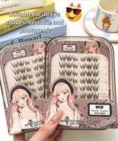 Cils artificiels BQI sans colle, tenue longue durée sans tomber, boucles durables, cils légers pour tous les types de yeux