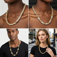 Jxx Belcher chaîne en gros collier personnalisé pour les femmes 14K / 24K plaqué or chaînes de liens cubains collier pour les ho