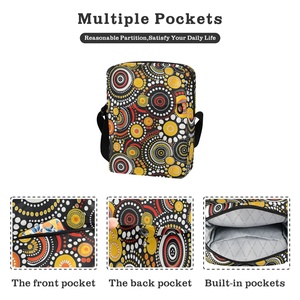 Boho Australian Aboriginal Art Design Mini Messenger Bag Custom Print Nylon Messenger Women Crossbody <b>Shoulder</b> Bag with <b>Strap</b> - Product Image 2