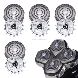 4 lames et têtes <span class=keywords><strong>de</strong></span> rechange pour rasoir Pitbull Baron PRO Triple anneau pour rasoir crâne avec source d'alimentation USB pour utilisation RV - Product Image 1