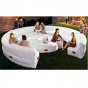 Sofá Inflable Circular Comercial para Viajes/Fiestas/Barbacoas/Camping - Lona de PVC con Certificación EN14960, Garantía de 2 Años, Marca IFUN - Product Image 1