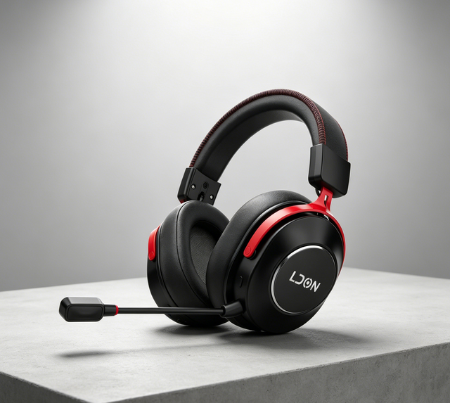 LDON F09 Over-Ear Headphones Active Noise Cancellation (ANC) BT 5.5 Low Latency Computer Gaming Hearing AAC Mobile Phone