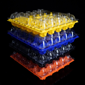 Shengyiyuan 4 9 10 15 20 30 trous plateaux à oeufs en plastique <span class=keywords><strong>PET</strong></span> plateau de conteneur d'emballage d'oeufs de poulet avec couvercle - Product Image 1