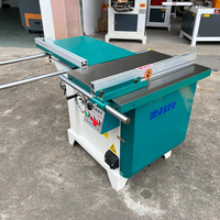 Scie à panneaux horizontale pour le travail du bois, angle de rotation de 0 à 45 degrés, scie circulaire 380V, table coulissante à double rail, moteur principal