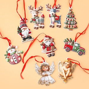 Ornements <span class=keywords><strong>de</strong></span> Noël personnalisés en résine 2026 : Pendentifs suspendus Père Noël, Bonhomme <span class=keywords><strong>de</strong></span> neige, Renne, Ange pour sapin <span class=keywords><strong>de</strong></span> Noël, idéaux pour les fêtes et la décoration intérieure - Product Image 1