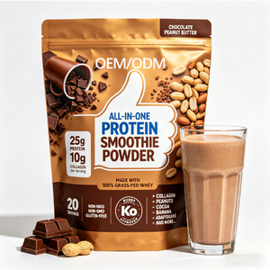Poudre <span class=keywords><strong>de</strong></span> protéines tout-en-un OEM/ODM saveur chocolat-<span class=keywords><strong>cacahuète</strong></span> pour smoothie, substitut <span class=keywords><strong>de</strong></span> repas anti-âge pour le soutien des articulations et des muscles maigres - Product Image 1