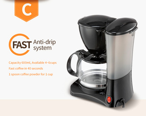 <span class=keywords><strong>Cafetera</strong></span> de goteo de 0,6 <span class=keywords><strong>L</strong></span> hogar y para viajes en coche, 6 tazas, goteo de vidrio, mantener el calor, café Americano, 12V, 24V, máquina de café - Product Image 4