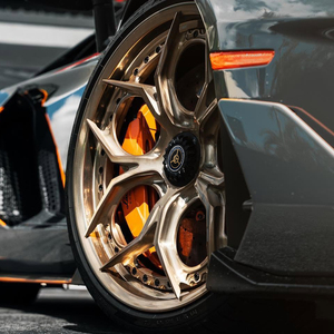 Jantes forgées OEM 2 pièces en alliage 6061-T6 couleur <span class=keywords><strong>champagne</strong></span> 18 19 20 22 pouces 5x112 5x120 5x114.3 pour Benz BMW Porsche Lamborghini - Product Image 2