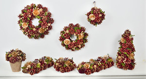 Party Supplies Decorative Animal Handcrafted <strong>Pinecone</strong> and Styrofoam Flower Christmas Outdoor Decoration 29*15*31CM - Product Image 5