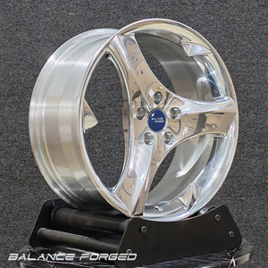 Jantes en alliage forgé BALANCE 6061-T6 de 17 à 19 pouces, sur mesure pour SAAB <span class=keywords><strong>93</strong></span>/9-3/9-5, design à cinq branches, finition polie - Product Image 6
