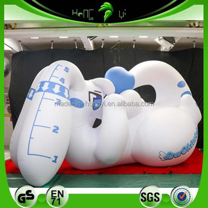 Mascotte gonflable personnalisée en PVC, lapin bleu <span class=keywords><strong>Goodra</strong></span> couinant, avec logo, pour décoration de fêtes et d'événements - Product Image 6