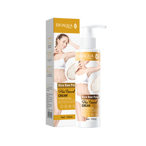 Crema Depilatoria BIOAQUA per Tutto il Corpo, Ascelle e <span class=keywords><strong>Gambe</strong></span>, Indolore, Delicata, Levigante e Illuminante, con Polpa di Riso Biologica per Donne - Product Image 6