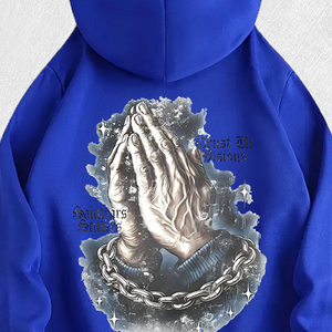 เสื้อฮู้ดลายโซ่ที่เป็นเอกลักษณ์ ผ้าฝ้ายแท้ มี 6 สี เสื้อแขนสั้นลำลองและใช้งานได้หลากหลาย - Product Image 5