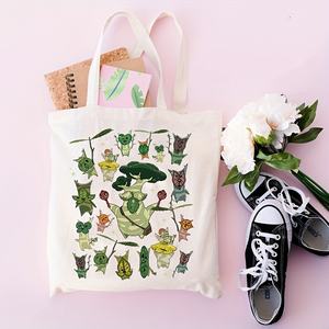 Bolso de hombro personalizado de lona con diseño <span class=keywords><strong>Korok</strong></span>, bolso de compras reutilizable de viaje para mujer con logotipo impreso personalizado, 1 unidad - Product Image 3