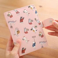 Carnet en cuir PU personnalisable avec motif chat adorable – Impression sur mesure pour étudiants, agenda scolaire, journal intime – Cadeau promotionnel en gros