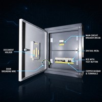 Boîtier de distribution personnalisable pour tableau de mesure triphasé XM 400V, norme IP40 GB 7251.3, pour les développeurs immobiliers (vente en gros)