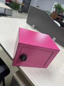 Mini coffre-fort rose en acier avec serrure à combinaison, armoire de sécurité portable pour la maison, le bureau et l'hôtel - Product Image 2