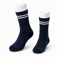 Chaussettes en laine personnalisées avec logo, chaussettes côtelées en tricot chaud et décontractées pour les marques de produits privés
