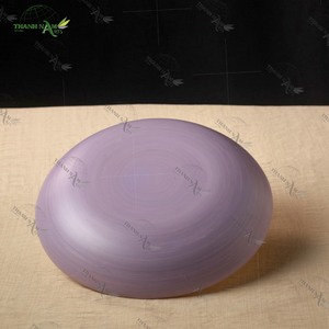 Assiette ronde en bambou biodégradable-Vaisselle écologique faite à la main pour une présentation durable des repas et des aliments - Product Image 5