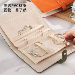 Cuaderno portátil para guardar joyas con bolsillos transparentes de PVC para pendientes, pulseras y anillos, estuche organizador - Product Image 1