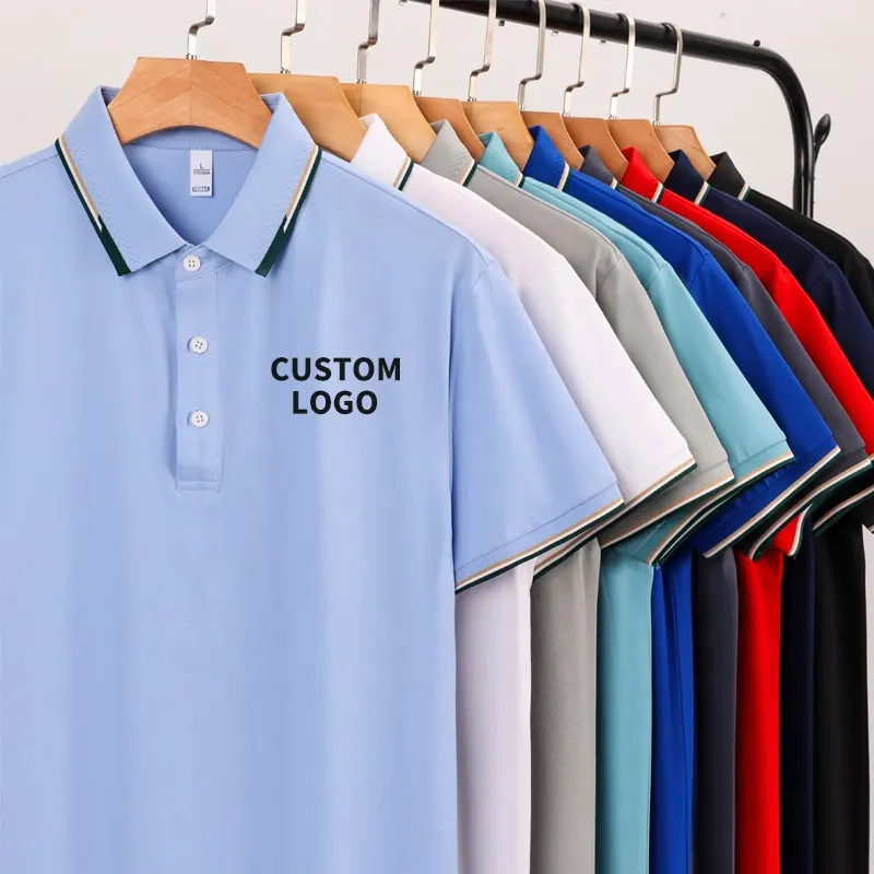 Logo ricamo personalizzato Polo da uomo Casual Brand Sportswear Polo Home Fashion Polo oversize maschile top FN2329