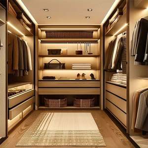 Armario de Madera Plegable Ajustable Personalizado de Alta Gama, Mueble Ecológico para el Hogar, para Apartamentos y Dormitorios - Product Image 2