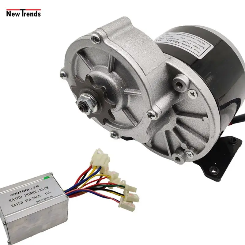 Grosir MY1016 Z2 12V 250 W Sepeda Listrik Skuter Roda Gigi Planet DC Kit Motor Sikat dengan 250 W 12V Pengontrol