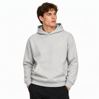 Sweat-shirt à capuche unisexe en coton épais de style américain, couleur unie, coupe décontractée et polyvalente pour l'automne