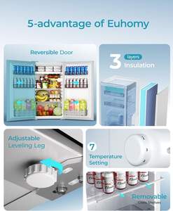 Euhome เทอร์โมสตัท7ระดับสำหรับเครื่องดื่ม91L ตู้เย็นขนาดเล็กได้รับการรับรองจาก ETL - Product Image 6