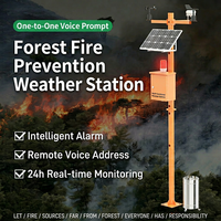 Station météo solaire industrielle, système d'alerte précoce aux risques d'incendie forestier, surveillance sans fil 4G pour la foresterie intelligente, les vergers et les fermes