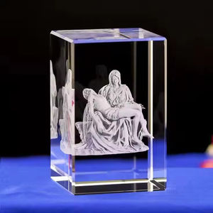 Honor của pha lê 3D laser Khắc Tôn Giáo Quà Tặng qua Jesus Christ pha lê Cube cho quà tặng lưu niệm - Product Image 2